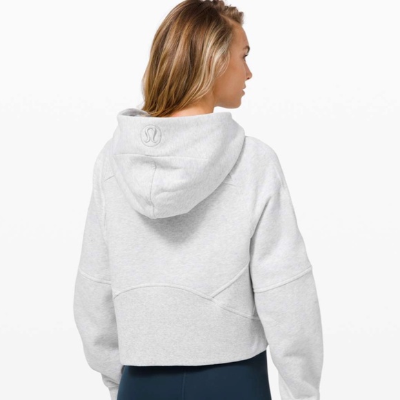 Lululemon Scuba Oversized 1/2 Zip Hoodie in Heathered Light Grey (Size XS/S) - Picture 2 of 12